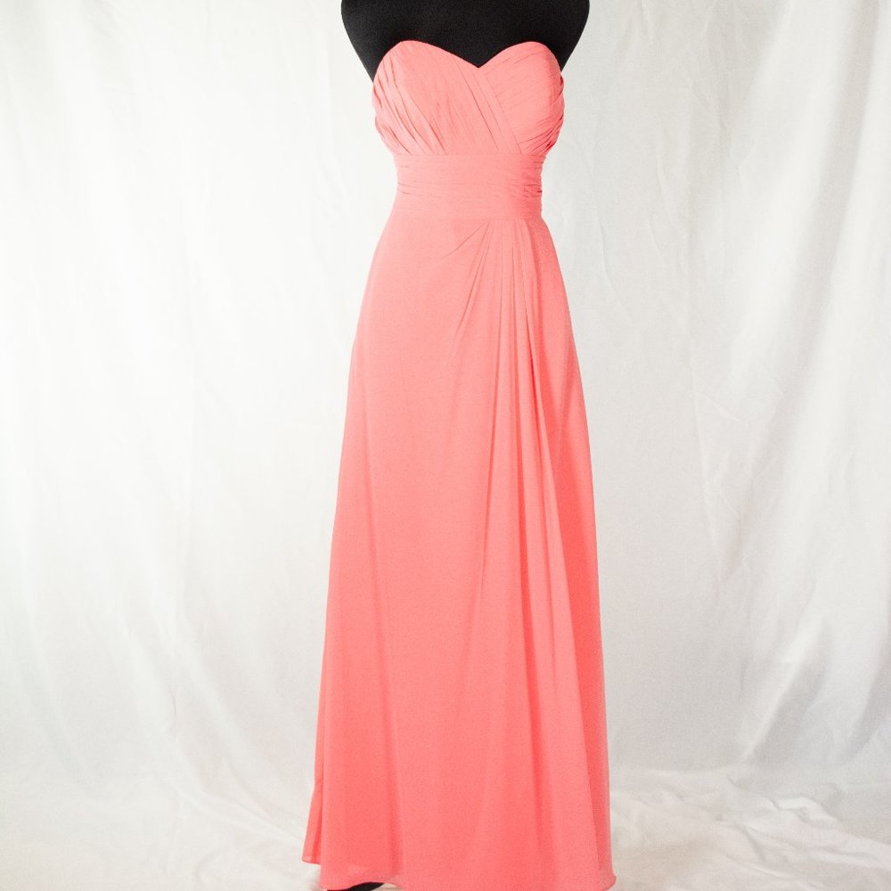 Bill Levkoff Bridesmaid Dress 989 in Coral